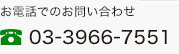 お電話でのお問い合わせ　03-3966-7551